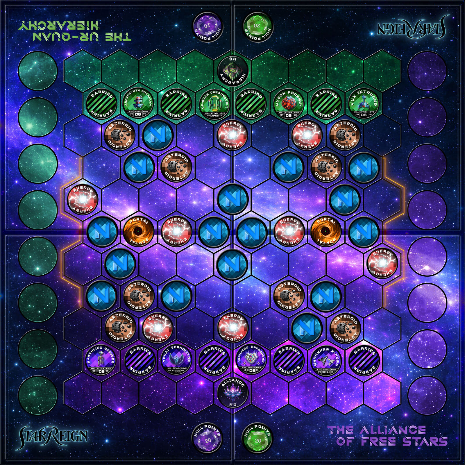 The default board layout